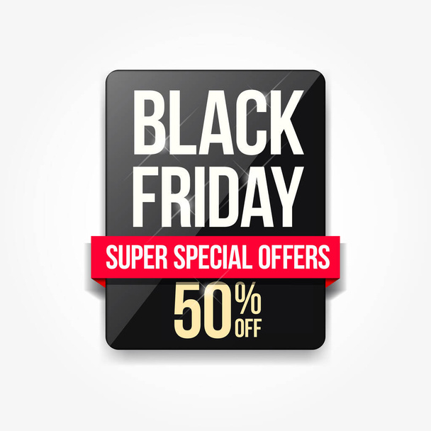 Black Friday Special Offers Csak vásárlás címke  - Vektor, kép