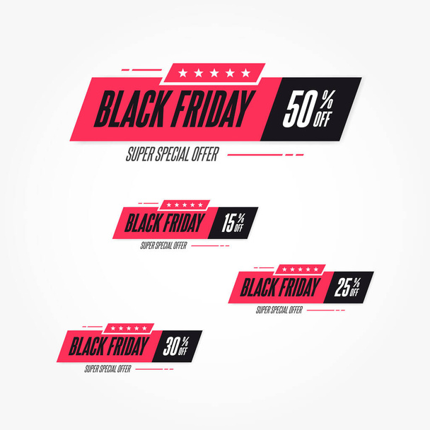  Black Friday % Off Shopping Labels - Vector, Image