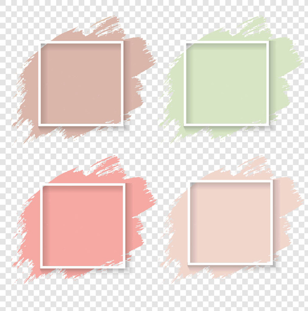 Pastel Blot With Frame And Transparent Background - ベクター画像