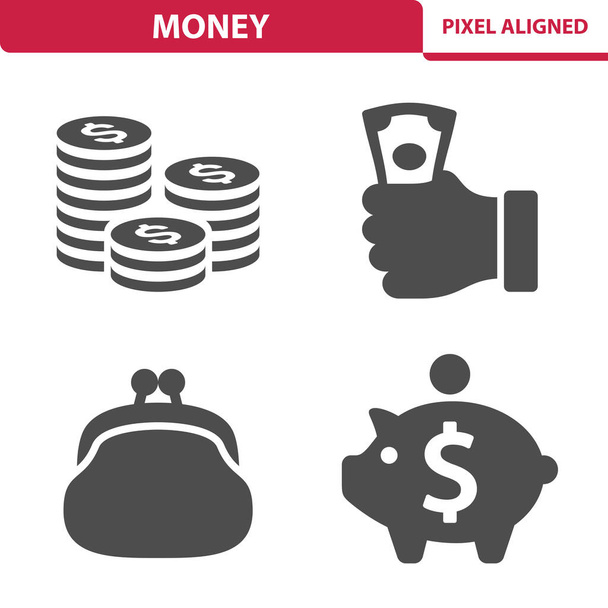 Χρήματα, μετρητά, αγορά, Pay Icons - Διάνυσμα, εικόνα