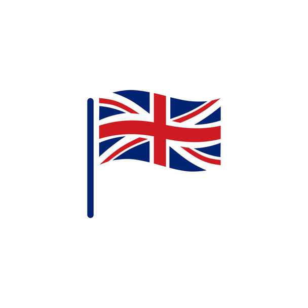 Vereinigtes Königreich England Flagge Logo Design Vektor-Vorlage - Vektor, Bild