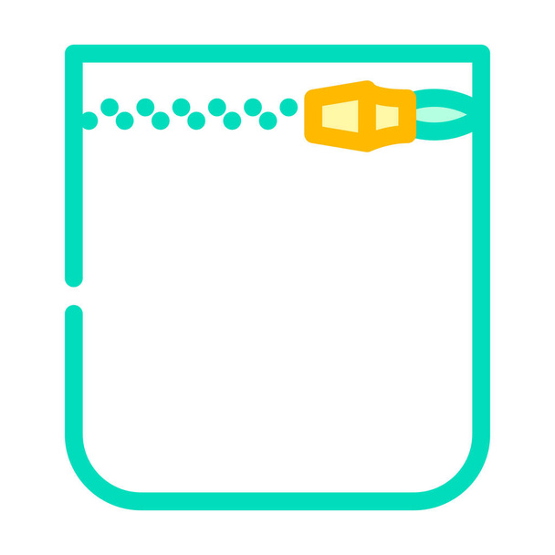 illustrazione vettoriale icona a colori tasca portaoggetti monete - Vettoriali, immagini