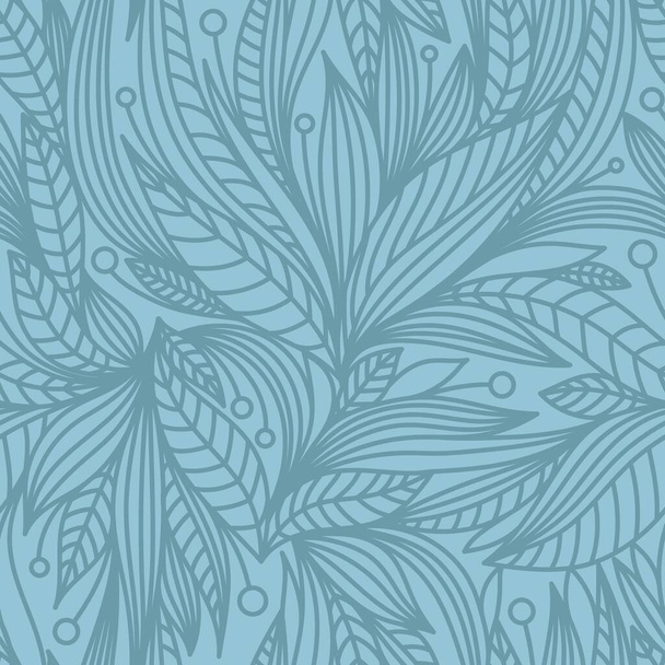 BLUE SEAMLESS BACKGROUND WITH BLUE PATTERN IN VECTOR - Wektor, obraz