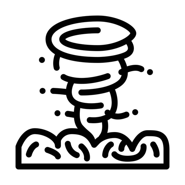 illustration vectorielle d'icône de ligne de catastrophe ouragan - Vecteur, image