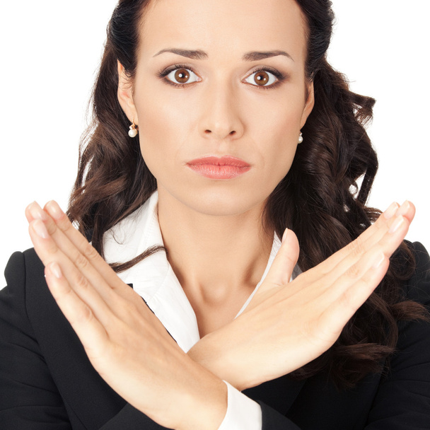  Businesswoman with stop gesture - Foto, imagen