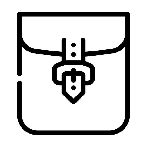 fibbia tasca linea icona vettoriale illustrazione - Vettoriali, immagini