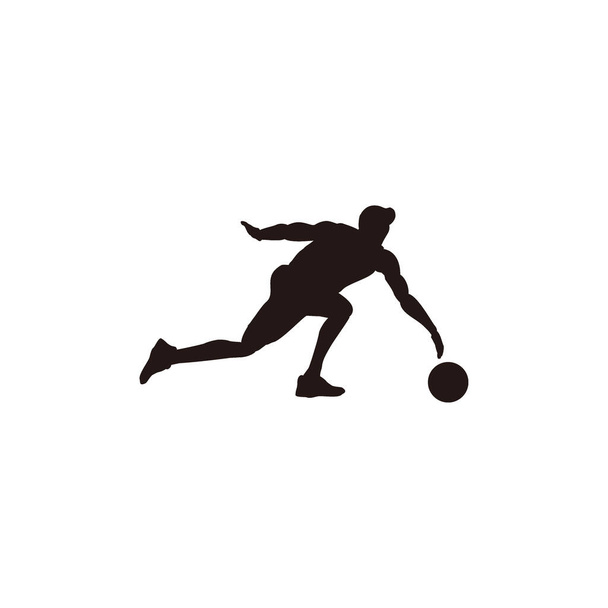 Silhouette des Mannes fangen den Ball auf Basketballspiel - Abbildungen von Basketballspieler fangen den Ball Karikatur Silhouette isoliert auf weiß - Vektor, Bild