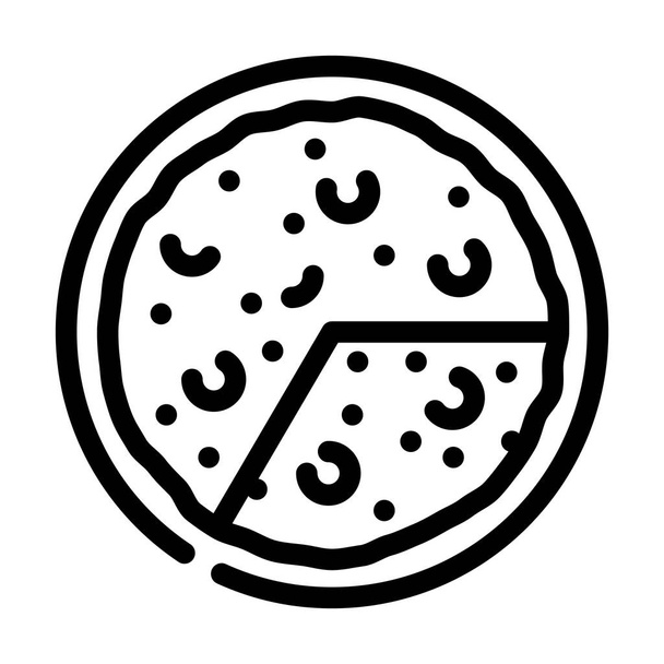 omlet İspanyolca bulaşık çizgisi ikonu vektör illüstrasyonu - Vektör, Görsel