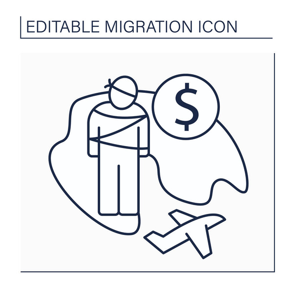 Kidnapping line icon - Vector, Image
