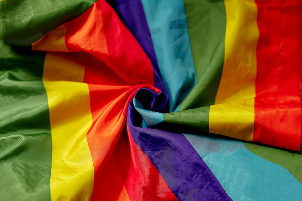 Rainbow Pride Month Flagge. Gender Identity symbol. LGBTQ-Konzept Flagge. Gender Equality, LGBTQIIA, Transgender, Gender-fluid concept. Gay Pride Konzept. Nahtloses Muster. - Foto, Bild