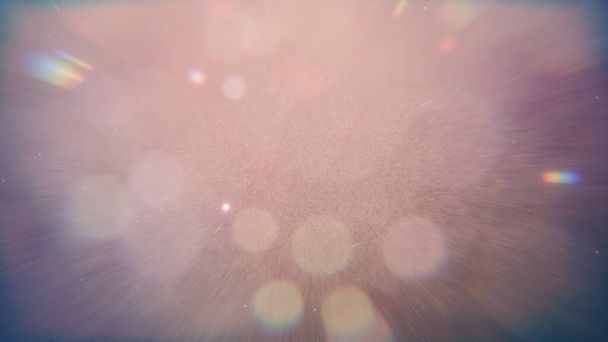 Crystal Optical Flare Film Dust Overlay Effect Vintage Abstract Bokeh and Light Leaks Photo with Retro Camera Defocused Blur Reflection Bright Sunlights. Use Screen Overlay Mode for Photo Processing. - Φωτογραφία, εικόνα