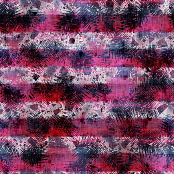 Fancy ornate fuchsia stripe seamless pattern for print - Photo, Image