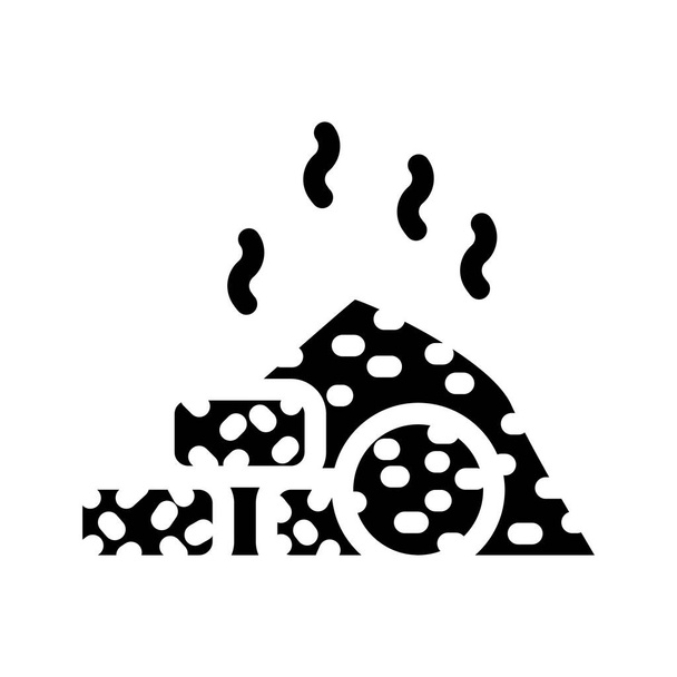 pressed compost glyph icon vector illustration - Vector, Image