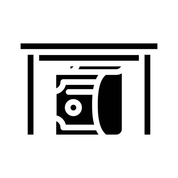 Rüşvet glyph ikon vektör illüstrasyonunu ver - Vektör, Görsel