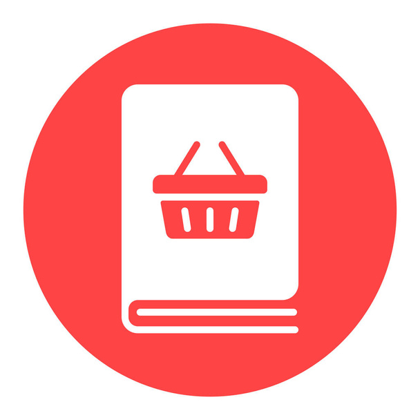 Catalog product vector white glyph icon. E-commerce sign. Graph symbol for your web site design, logo, app, UI - Vector, Image
