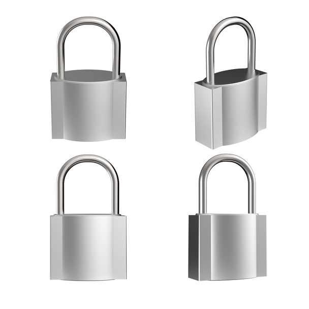 3d metal padlock as security concept  - Photo, Image