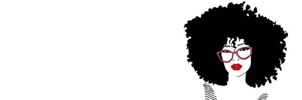 African kobieta fryzury Ilustracja kreskówka  - Zdjęcie, obraz