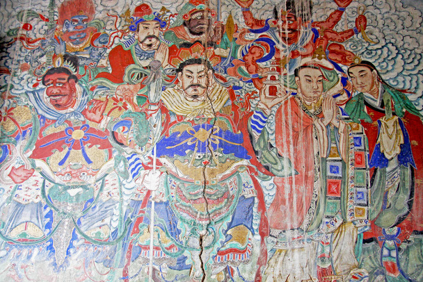 Boeddhabeeld van Yungang Grottoe, Shanxi China. Beroemde World Heritage Site in China. Selectieve focus - Foto, afbeelding