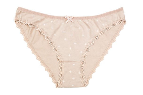 A women's cotton panties brown flowered - Photo, Image