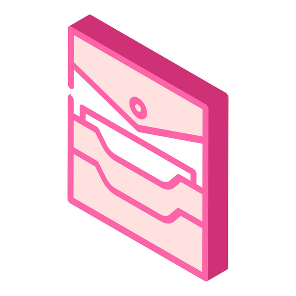 illustration vectorielle d'icône isométrique de poche de stockage de carte de crédit - Vecteur, image
