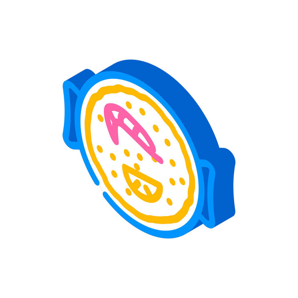 paella spanje maaltijd isometrische pictogram vector illustratie - Vector, afbeelding