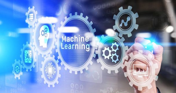 Algoritmy strojového hlubokého učení, Umělá inteligence, UI, Automatizace a moderní technologie v podnikání jako koncepce - Fotografie, Obrázek