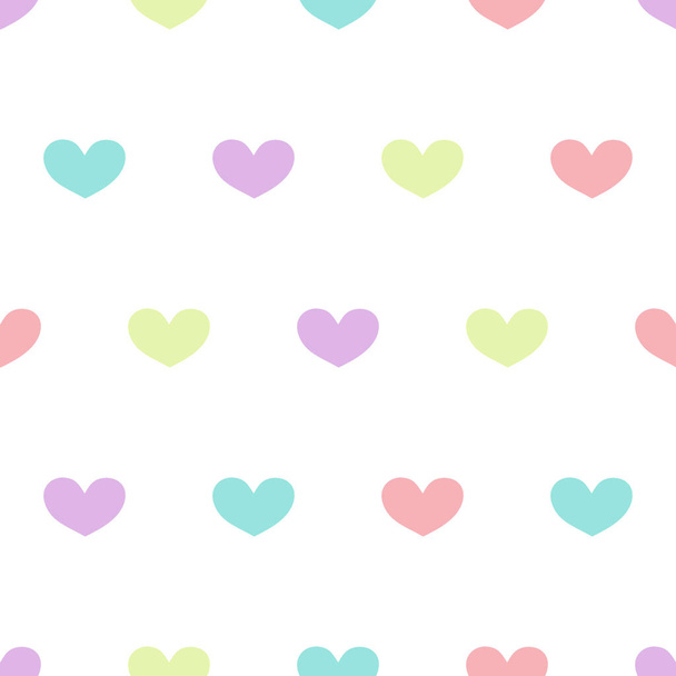 Seamless pattern with colorful hearts . Vector illustration. - ベクター画像