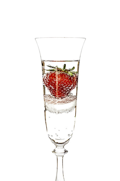 Strawberry in glass - Photo, Image