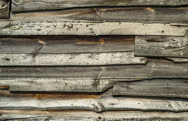 Wooden planks on old barn, parallel construction as background texture. - Foto, Imagen