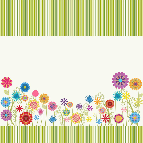Cute frame with flowers - Wektor, obraz