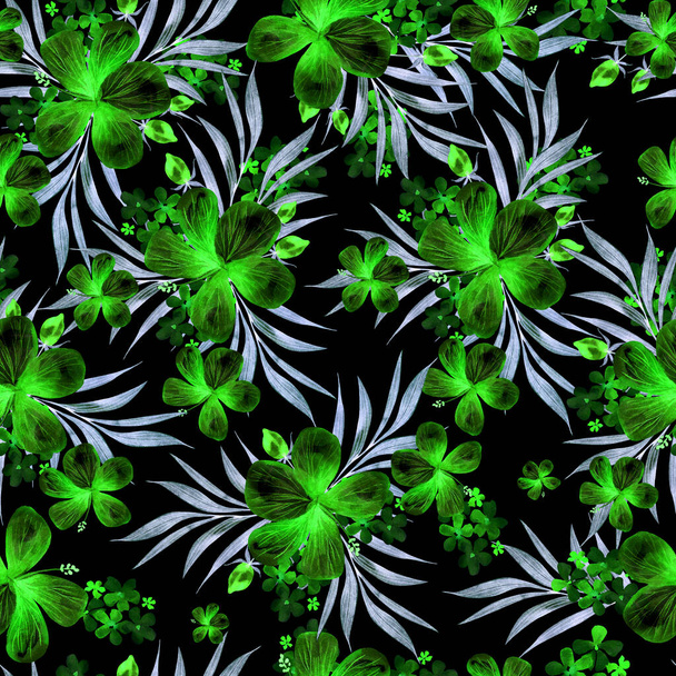 Watercolor seamless pattern with  flowers. Illustration - Fotografie, Obrázek