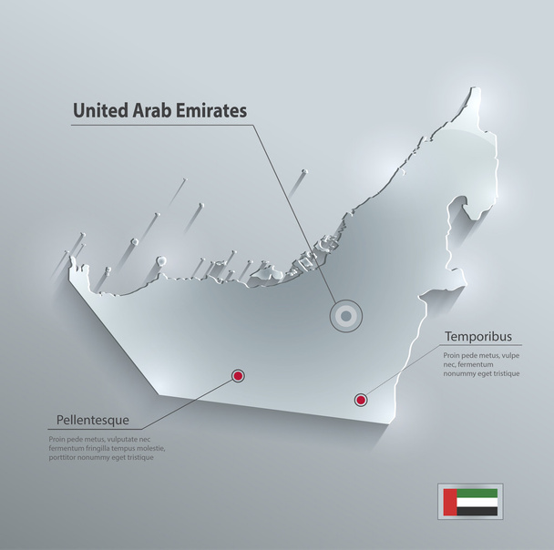 Стеклянная бумага для карт Объединённых Арабских Эмиратов
 - Вектор,изображение