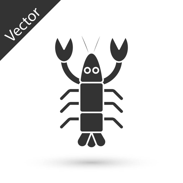 Grey Lobster icon isolated on white background.  Vector.. - Vector, Image