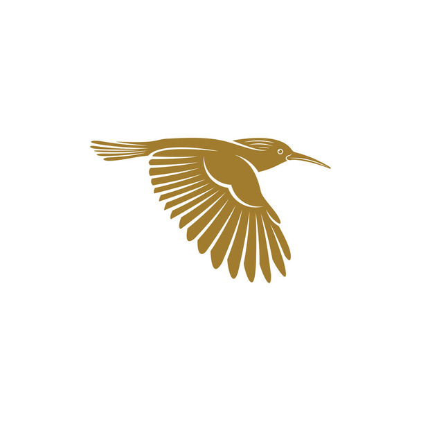 Illustrazione vettoriale dell'uccello upupa eurasiatica. Modello di concetto di progettazione del logo dell'uccello eurasiatico Hoopoe. Simbolo creativo - Vettoriali, immagini