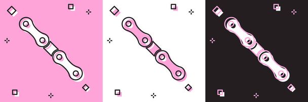 Set Car chain icon isolated on pink and white, black background.  Vector. - Vector, Image