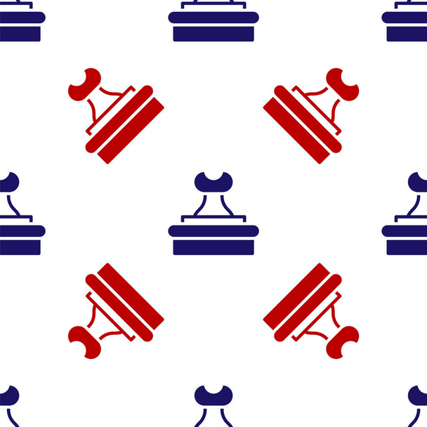 Синий и красный иконки Штамп изолированный бесшовный узор на белом фоне. Вектор. - Вектор,изображение