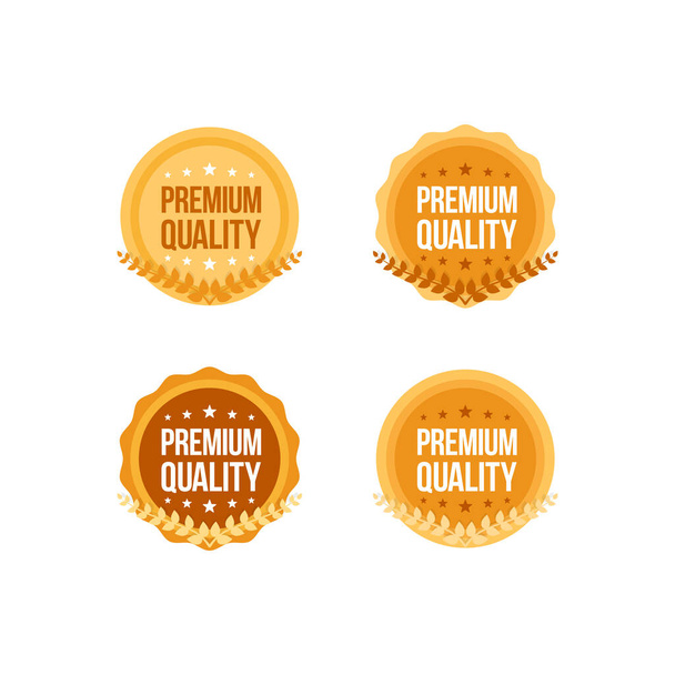  Premium Quality Shopping Ribbon Label Set - Vector, Image