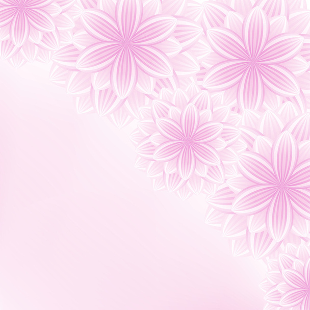 Beautiful lace floral pink background with flowers - ベクター画像
