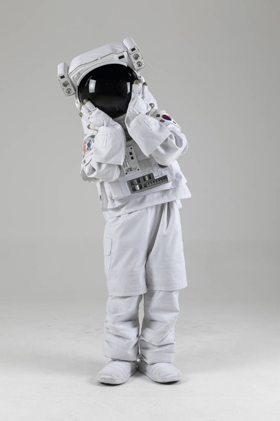 cute astronaut, white background - Zdjęcie, obraz