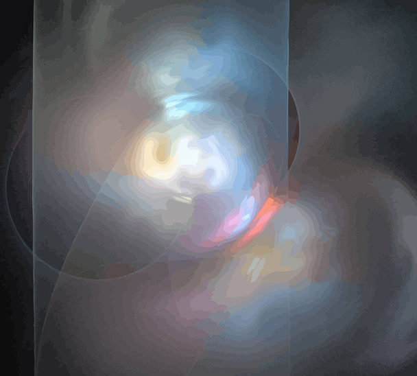 imagen de un fractal digital en color negro - Foto, imagen