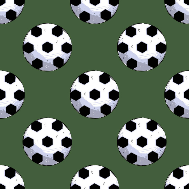padrão com bolas de esportes em um fundo escuro - Foto, Imagem