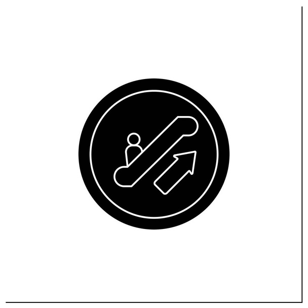 Rolltreppe Symbol Glyphen-Symbol - Vektor, Bild