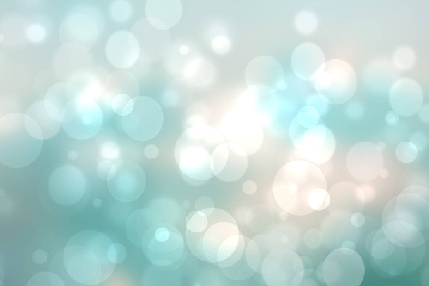 Turquoise blue abstract shiny blurred background texture with circular bokeh lights. Beautiful backdrop. - Foto, imagen