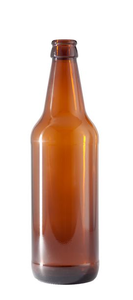 Dark glass beer bottle. Narrow strip from strip box. - Фото, зображення