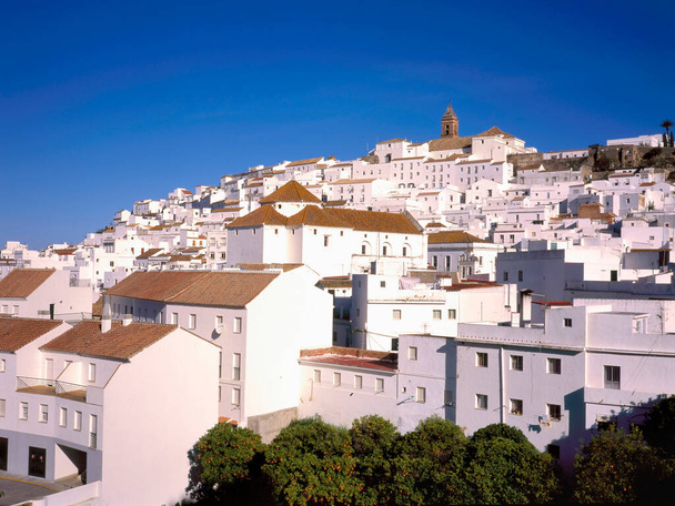Vista panorâmica da aldeia de Arcos de la Frontera, província de Cádiz, Andaluzia, Espanha, Europa - Foto, Imagem