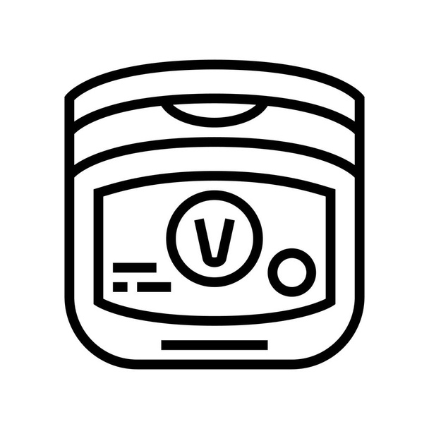 petroleum jelly dry skin treat line icon vector illustration - Vector, Image