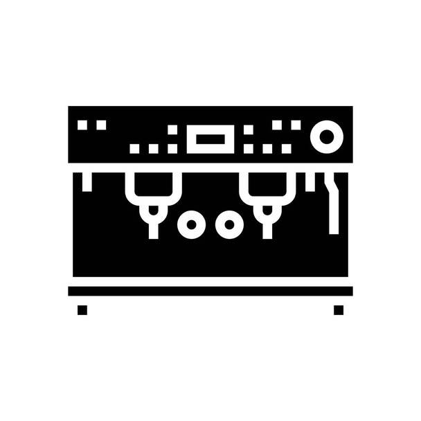 illustration vectorielle d'icône de glyphe de machine à café professionnelle - Vecteur, image
