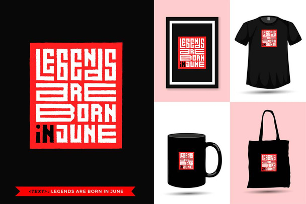 Trendy Typografie Citace Tshirt Legends are Born in January for print. typografické písmo svislý design šablona plakát, hrnek, taška, oblečení, a zboží - Vektor, obrázek