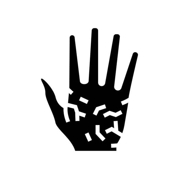 palmy suchý vzhled glyf ikona vektor ilustrace - Vektor, obrázek