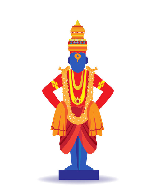 Hint Tanrısı Vitthal - Pandurang tecrit edildi - Vektör, Görsel